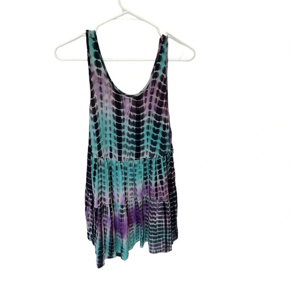 Lovers + Friends Angel Tank Tie Dye Mini Dress in Blue/Purple Size S - Picture 7 of 10